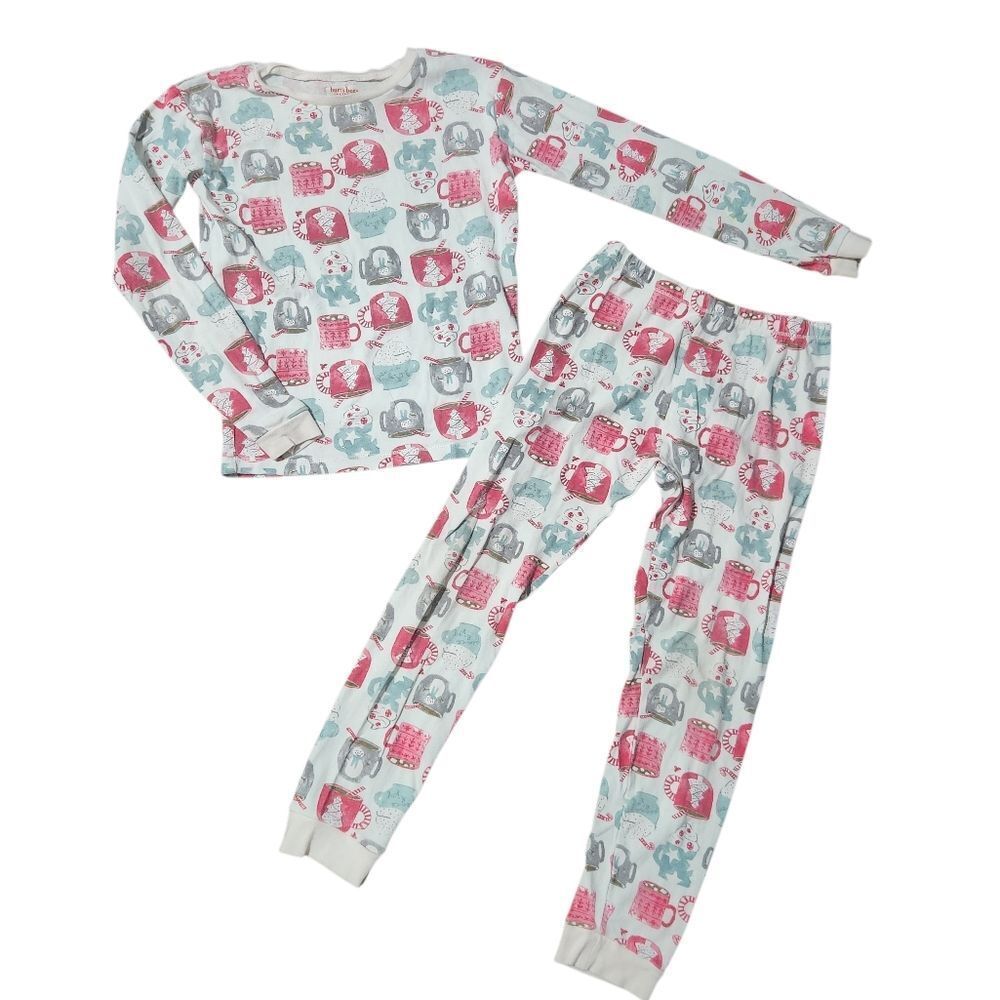 Burt's Bees Holiday Pajamas Size 10 2 Pc Christmas Hot Cocoa Organic Cotton